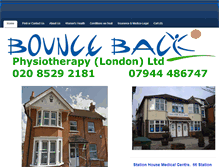 Tablet Screenshot of bouncebackphysiotherapy.com